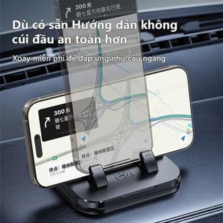 Giá Đỡ Điện Thoại Ô Tô 2in1 Gắn Taplo Kiêm Bảng Số, Xoay 360 Độ, Hình Tai Mèo Cao Cấp Khaihuyauto