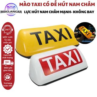Mào TAXI đế nam châm -cỡ to 28- 35cm 2 màu vàng và trắng