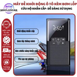 Máy Bơm Lốp Ô Tô 4in1 J30 Kiêm Kích Bình, Sạc Dự Phòng, Đèn Pin Đa Năng, Nhỏ Gọn Tiện Lợi – Hỗ Trợ Khẩn Cấp Khi Xe Gặp Sự Cố