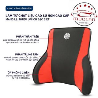 Dream Bộ Gối Tựa Ô Tô Bọc Da Ruột Cao Su Non Nguyên Khối Bọc Da Cao Cấp Dùng Trên Xe Hơi,Văn Phòng
