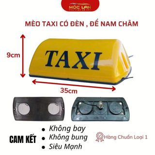 Mào TAXI đế nam châm -cỡ to 28- 35cm 2 màu vàng và trắng