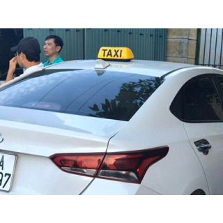 Mào TAXI đế nam châm -cỡ to 28- 35cm 2 màu vàng và trắng