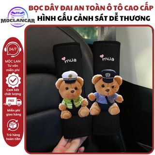 Bọc Đai An Toàn Ô Tô Hình Gấu Cảnh Sát Dễ Thương 2025 - Bọc Đai An Toàn Xe Hơi Cao Cấp