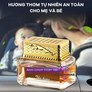 Nước Hoa Ô Tô THE KING Chai Thủy Tinh Nắp Kim Loại Cao Cấp Sư Tử Và Báo JAGUAR - Dung Tích 80ml