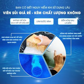 Viên Sủi Rửa Kính Ô Tô Đậm Đặc – Lọ 15 Viên, 1 Viên Pha 4L Nước, Làm Sạch Kính Lái, Tẩy Ố Vết Bẩn