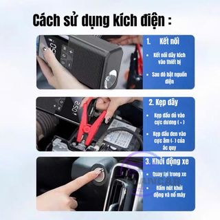 Máy Bơm Lốp Ô Tô 4in1 J30 Kiêm Kích Bình, Sạc Dự Phòng, Đèn Pin Đa Năng, Nhỏ Gọn Tiện Lợi – Hỗ Trợ Khẩn Cấp Khi Xe Gặp Sự Cố