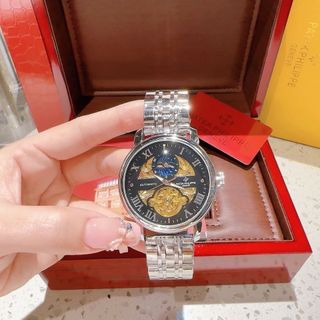 SĂN ĐỒNG HỒ NAM TRUNG CẤP PATEC MÁY CƠ DÂY THÉP