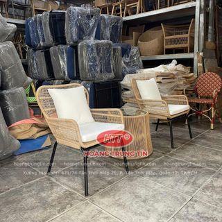 Bộ bàn ghế thư giãn mây nhựa