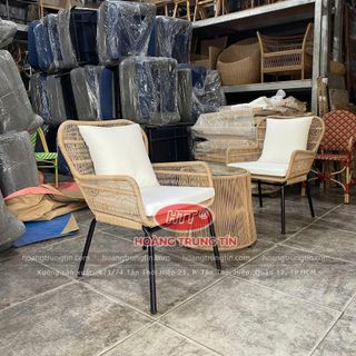 Bộ bàn ghế thư giãn mây nhựa