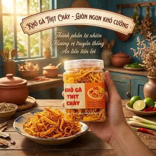 KHÔ GÀ THỊT CHÁY 250G – ĂN VẶT CHUẨN GU GIỚI TRẺ - WINNIE HOUSE