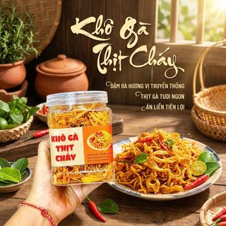 KHÔ GÀ THỊT CHÁY 250G – ĂN VẶT CHUẨN GU GIỚI TRẺ - WINNIE HOUSE