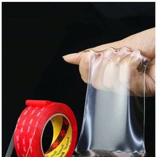 (1cmx10m) Băng Keo 2 Mặt Trong Suốt Acrylic Foam – Keo Dán Siêu Dính Cường Lực Dán Ô Tô Xe Hơi