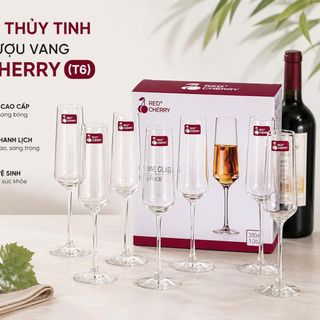BỘ 6 LY THỦY TINH UỐNG RƯỢU VANG RED CHERRY (T6)