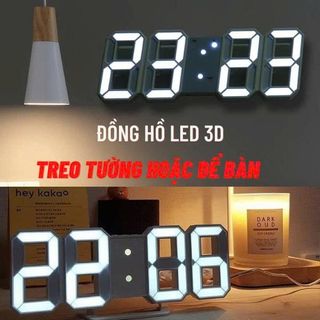 ĐỒNG HỒ LED 3D TREO TƯỜNG ĐỂ BÀN THÔNG MINH