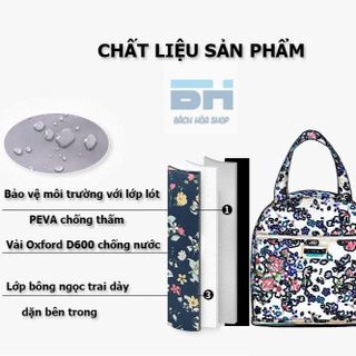SANNEA - CAO CẤP - TÚI ĐỰNG CƠM GIỮ NHIỆT, TÚI ĐỰNG BÌNH SỮA, DÃ NGOẠI, VẢI OXFORD D600 CHỐNG NƯỚC CH75-BH KIDS