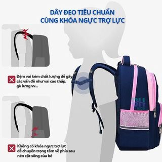 TẶNG KÈM HỘP BÚT - BALO HAPPY CHỐNG GÙ, CHỐNG THẤM NƯỚC , PHẢN QUANG PHÁT SÁNG BAN ĐÊM, THIẾT KẾ THEO TIÊU CHUẨN NHẬT BẢN PHÙ HỢP VỚI HỌC SINH TIỂU HỌC, HOẠT HÌNH 3D SIÊU NHẸ BHS100-BH KIDS
