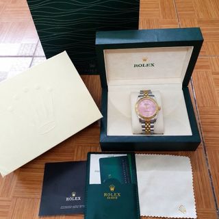 ĐỒNG HỒ NỮ CAO CẤP ROLXE DATE JUST MÁY CƠ DEMI MẶT HỒNG