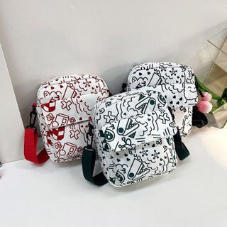 TÚI ĐEO CHÉO VẢI CANVAS HỌA TIẾT HOẠT HÌNH NGỘ NGHĨNH BHS91 - BH KIDS