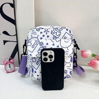 TÚI ĐEO CHÉO VẢI CANVAS HỌA TIẾT HOẠT HÌNH NGỘ NGHĨNH BHS91 - BH KIDS