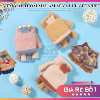 GANG TAY LEN DỆT KIM, THOÁNG KHÍ, KHÁNG KHUẨN, HỌA TIẾT HOẠT HÌNH DỄ THƯƠNG - BH KIDS