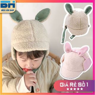 MŨ LEN HÌNH TAI THỎ DỄ THƯƠNG, NGỘ NGHĨNH CHO BÉ TỪ 2 ĐẾN 5 TUỔI - BH KIDS