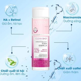 Toner làm da căng bóng, sáng mịn, mờ thâm sạm Eveline 5% 8% Glycolic acid