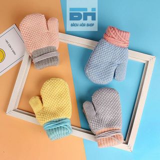 GĂNG TAY LEN DỆT KIM HÌNH TRÁI DỨA DỄ THƯƠNG (DÀNH CHO BÉ TỪ 1-5 TUỔI) - BÁCH HÓA SHOP