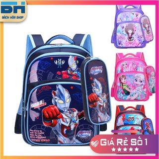 BALO MẪU GIÁO, HỌC SINH TIỂU HỌC, HOẠT HÌNH 3D TẶNG KÈM HỘP BÚT - BH KIDS