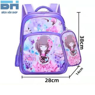 BALO MẪU GIÁO, HỌC SINH TIỂU HỌC, HOẠT HÌNH 3D TẶNG KÈM HỘP BÚT - BH KIDS