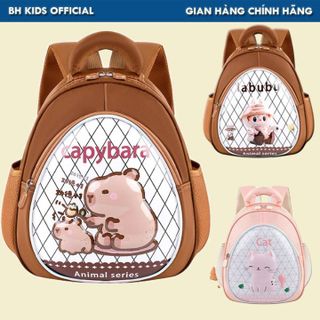 BALO MẪU GIÁO CHỐNG THẤM NƯỚC BH KIDS, HOẠT HÌNH 3D - CAPYBARA, LABUBU, MÈO HỒNG CHO BÉ - CH192