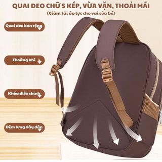 BALO CAPYBARA 3D NỔI, NHIỀU NGĂN, CHẤT LIỆU POLYESTER CHỐNG THẤM NƯỚC, PHÙ HỢP CHO BÉ TIỂU HỌC CH183 - BH KIDS