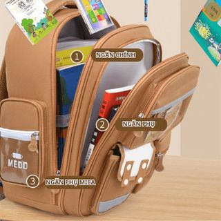 10 QUÀ TẶNG - BALO CHỐNG GÙ, CHỐNG NƯỚC CAPYBARA CHO BÉ TIỂU HỌC, CÓ PHẢN QUANG PHÁT SÁNG, NHIỀU NGĂN PHỤ CH181 - BH KIDS