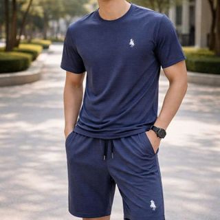 BỘ QUẦN ÁO THỂ THAO NAM THÔNG HƠI THÊU NGỰA CAO CẤP