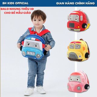 BALO ĐI HỌC CHO BÉ MẪU GIÁO ĐƯỢC THÊU HOẠT HÌNH 3D, SIÊU NHẸ, CHỐNG THẤM NƯỚC, QUAI ĐEO BẢN RỘNG CH177 - BH KIDS