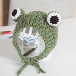 MŨ LEN DỆT KIM HÌNH ẾCH CON XINH XẮN (DÀNH CHO BÉ TỪ 6 - 36 THÁNG TUỔI) - BÁCH HÓA SHOP