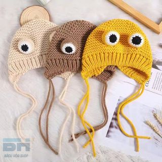 MŨ LEN DỆT KIM HÌNH ẾCH CON XINH XẮN (DÀNH CHO BÉ TỪ 6 - 36 THÁNG TUỔI) - BÁCH HÓA SHOP