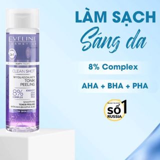Toner làm da căng bóng, sáng mịn, mờ thâm sạm Eveline 5% 8% Glycolic acid