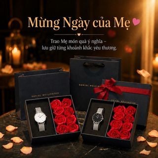 SET DANIEL CAO CẤP DA LƯỚI PETITE VÀ HOA HỒNG HỘP NƠ