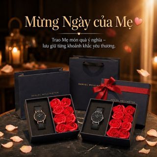 SET DANIEL CAO CẤP DA LƯỚI PETITE VÀ HOA HỒNG HỘP NƠ