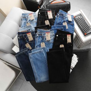 Jean dài nam Fit ( ống suông ) , chất vải 100% cotton ( vải ko co giãn ) .