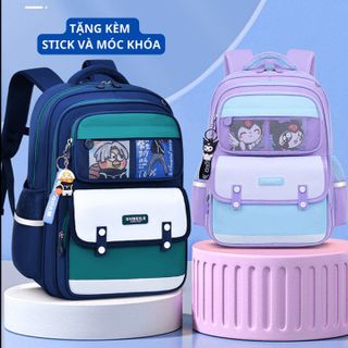 TẶNG KÈM MÓC KHÓA VÀ STICK - BALO BALO CHỐNG GÙ IKUN - KUROMI CHO BÉ TRAI, BÉ GÁI (LỚP 1- LỚP 6) CH154 - BH KIDS