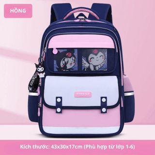 TẶNG KÈM MÓC KHÓA VÀ STICK - BALO BALO CHỐNG GÙ IKUN - KUROMI CHO BÉ TRAI, BÉ GÁI (LỚP 1- LỚP 6) CH154 - BH KIDS