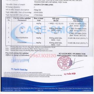 Nguyên liệu giảm cân organic