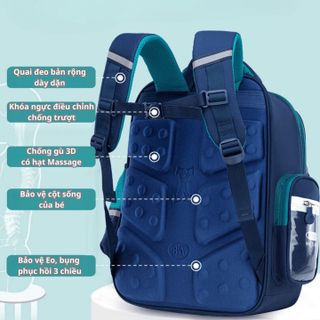 BALO CHỐNG GÙ IKUN - KUROMI CHO BÉ TRAI, BÉ GÁI TỪ LỚP 1- LỚP 6, CHẤT LIỆU POLYESTER CHỐNG THẤM NƯỚC, LỚP LÓT VẢI D600 PHẢN QUANG PHÁT SÁNG BAN ĐÊM - BH KIDS