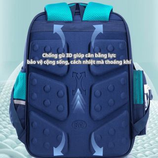 BALO CHỐNG GÙ IKUN - KUROMI CHO BÉ TRAI, BÉ GÁI TỪ LỚP 1- LỚP 6, CHẤT LIỆU POLYESTER CHỐNG THẤM NƯỚC, LỚP LÓT VẢI D600 PHẢN QUANG PHÁT SÁNG BAN ĐÊM - BH KIDS