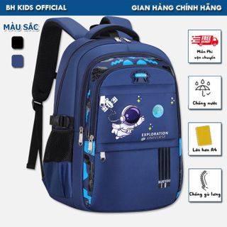 BALO PHI HÀNH GIA CHỐNG GÙ CHO BÉ TRAI TỪ LỚP 1- LỚP 6, CHẤT LIỆU POLYESTER CHỐNG THẤM NƯỚC, PHẢN QUANG PHÁT SÁNG BAN ĐÊM CH139 - BH KIDS