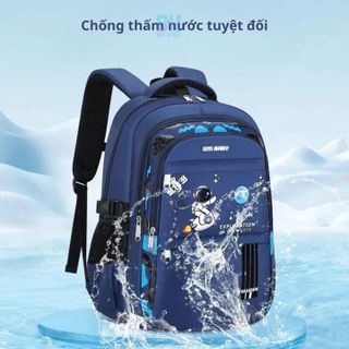 BALO PHI HÀNH GIA CHỐNG GÙ CHO BÉ TRAI TỪ LỚP 1- LỚP 6, CHẤT LIỆU POLYESTER CHỐNG THẤM NƯỚC, PHẢN QUANG PHÁT SÁNG BAN ĐÊM CH139 - BH KIDS