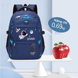 BALO PHI HÀNH GIA CHỐNG GÙ CHO BÉ TRAI TỪ LỚP 1- LỚP 6, CHẤT LIỆU POLYESTER CHỐNG THẤM NƯỚC, PHẢN QUANG PHÁT SÁNG BAN ĐÊM CH139 - BH KIDS