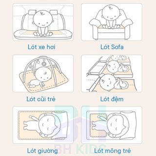 TẤM LÓT CHỐNG THẤM ĐA NĂNG CHO BÉ, CHO MẸ SAU SINH, NGƯỜI CAO TUỔI ORGANIC CAO CẤP, MỀM MẠI, DÙNG CẢ 2 MẶT CH132 - BH KIDS