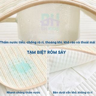 TẤM LÓT CHỐNG THẤM ĐA NĂNG CHO BÉ, CHO MẸ SAU SINH, NGƯỜI CAO TUỔI ORGANIC CAO CẤP, MỀM MẠI, DÙNG CẢ 2 MẶT CH132 - BH KIDS